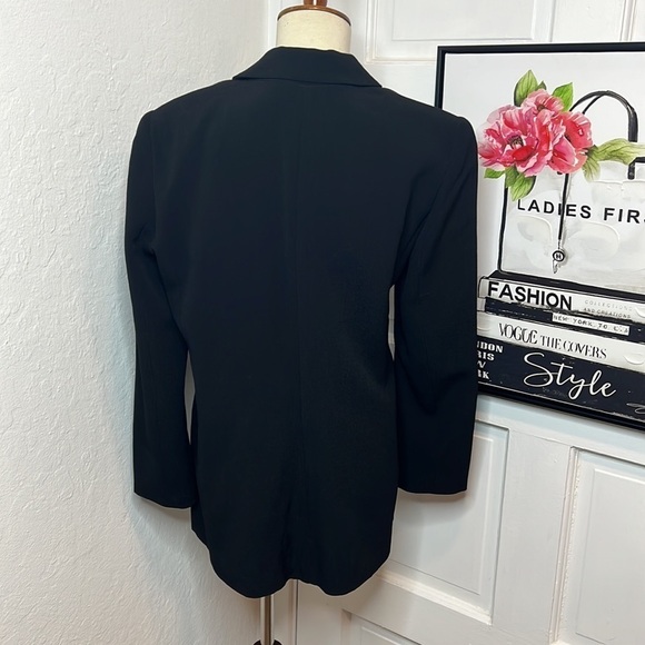 T by Alexander Wang Black One Button Long Blazer Size 6 - Picture 3 of 9